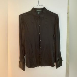 Ralph Lauren silk blouse with cuffs on sleeves